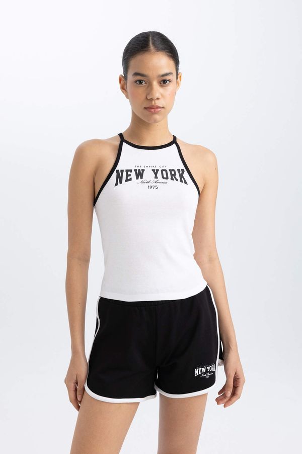 DEFACTO DEFACTO Crop Top Ribana Crew Neck Sleeveless Undershirt