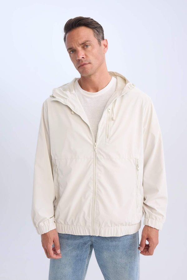 DEFACTO DEFACTO DFM - Regular Fit Hooded Jacket Zippered Pocket Mesh Lined Seasonal