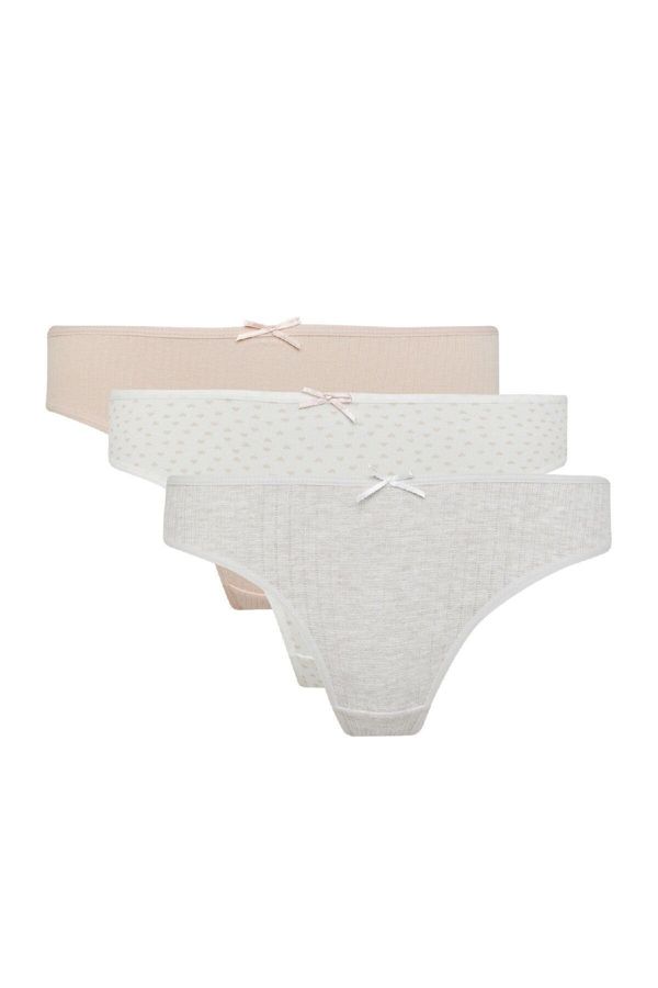 DEFACTO DEFACTO Fall In Love 3-Pack Basic Slip Panties