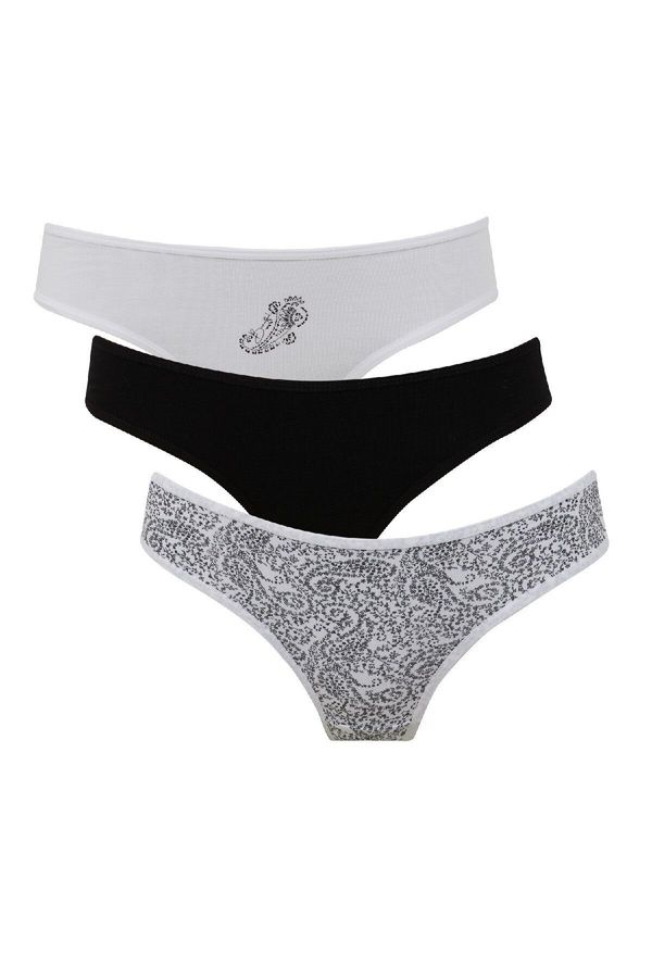 DEFACTO DEFACTO Fall In Love Patterned 3-Pack Slip Panties