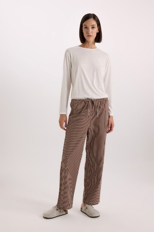 DEFACTO DEFACTO Fall in Love Patterned Elastic Waist Poplin Pajama Bottoms