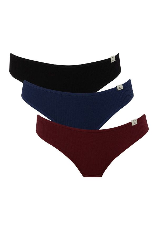 DEFACTO DEFACTO Fall In Love Rib 3-Pack Slip Panties