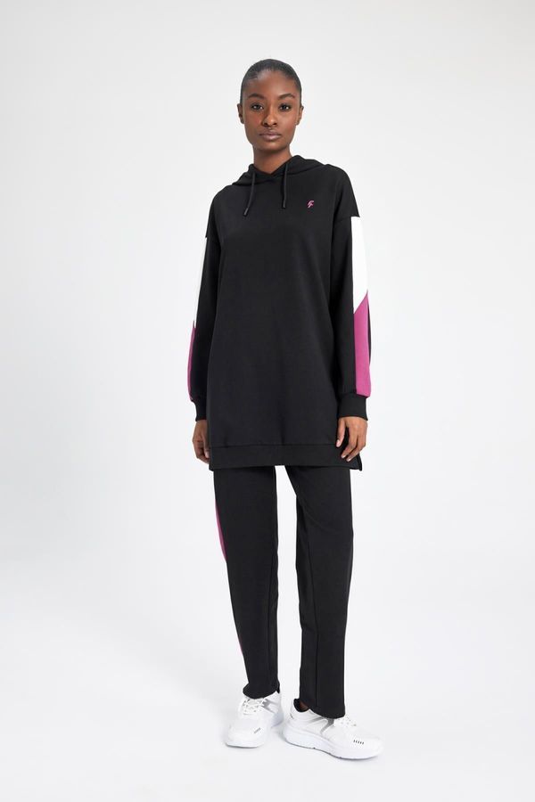 DEFACTO DEFACTO Fit Jogger Sweatpants Standard Fit Printed Pocket Side Piece