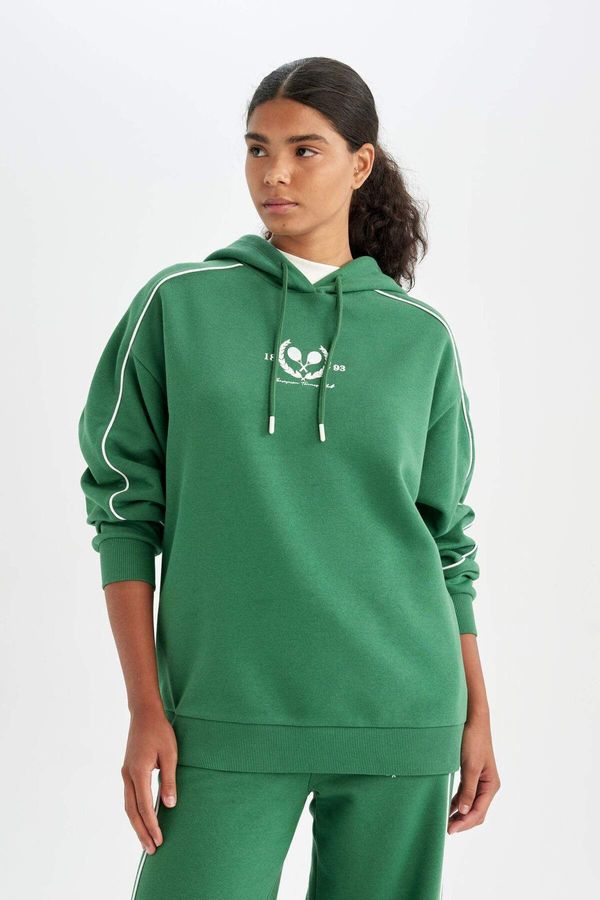 DEFACTO DEFACTO Fit Oversize Fit Hooded Sports Sweatshirt