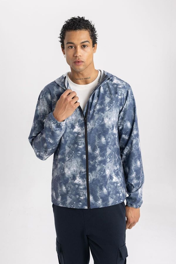 DEFACTO DEFACTO Fit Seasonal Jacket Water Repellent Slim Fit Slim Cut Hooded Mesh Lined Flexible Texture