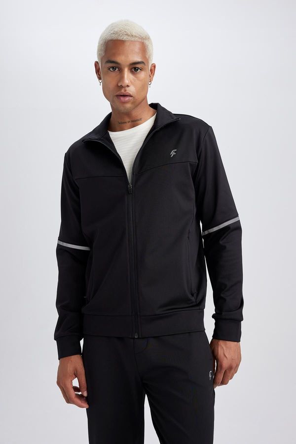 DEFACTO DEFACTO Fit Slim Fit Slim Cut Scuba Diver Fabric Zippered Sweatshirt