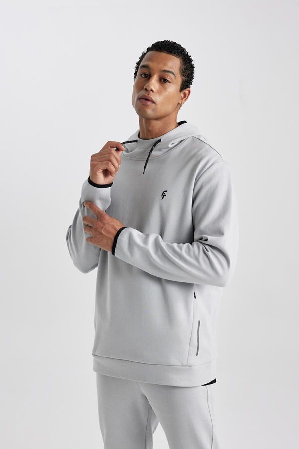 DEFACTO DEFACTO Fit Standard Fit Hooded Printed Sweatshirt