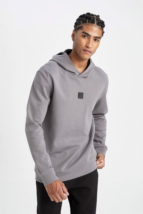 DEFACTO DEFACTO Fit Standard Fit Hooded Sportsman Sweatshirt