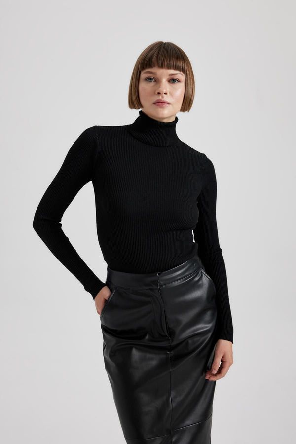 DEFACTO DEFACTO Fitted Turtleneck Ribbed Sweater