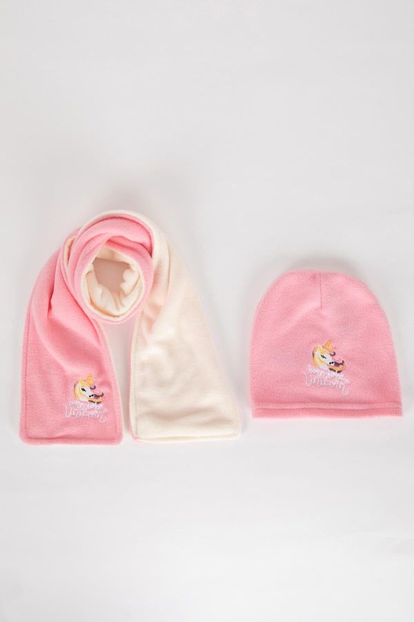 DEFACTO DEFACTO Girl Baby 2-Piece Fleece Scarf Beanie Set