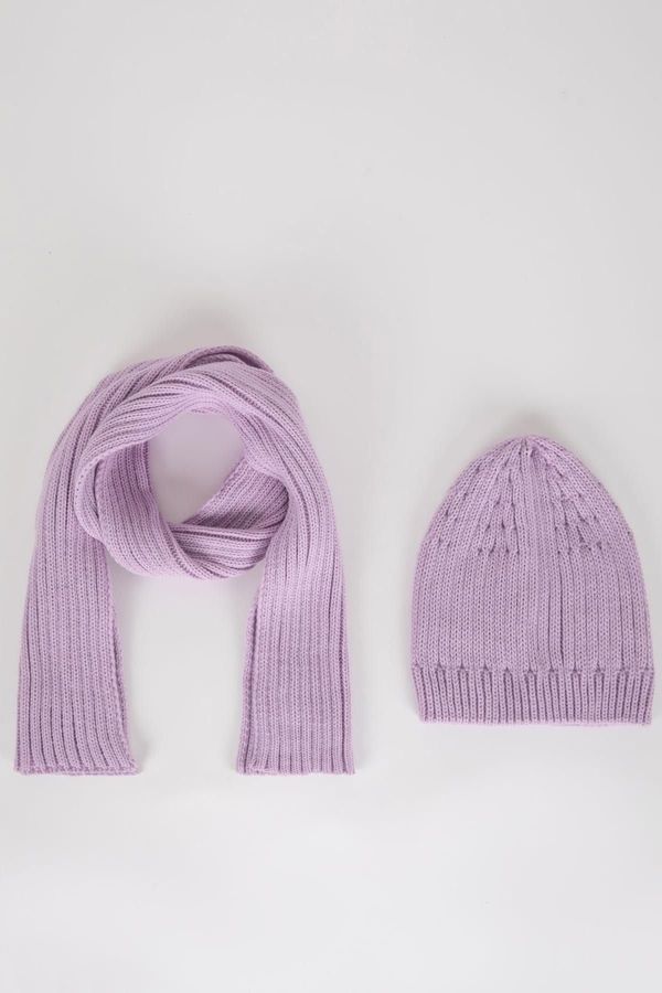 DEFACTO DEFACTO Girl Basic Beanie Scarf Set