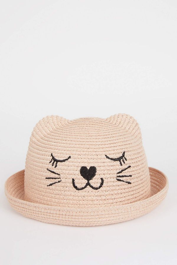 DEFACTO DEFACTO Girl Embroidered Straw Hat