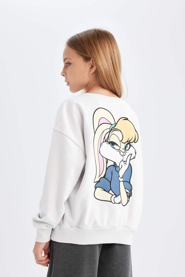 DEFACTO DEFACTO Girl Looney Tunes Relax Fit Crew Neck Sweatshirt