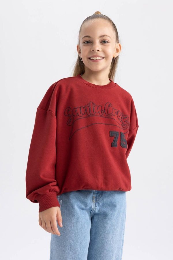 DEFACTO DEFACTO Girl Oversize Fit Thick Sweatshirt