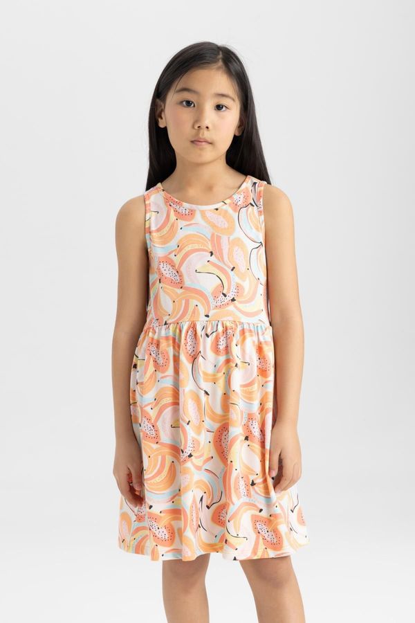 DEFACTO DEFACTO Girl Patterned Sleeveless Dress