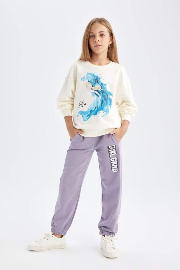 DEFACTO DEFACTO Girl Printed Elastic Waist Leg Pocket Jogger Sweatpants