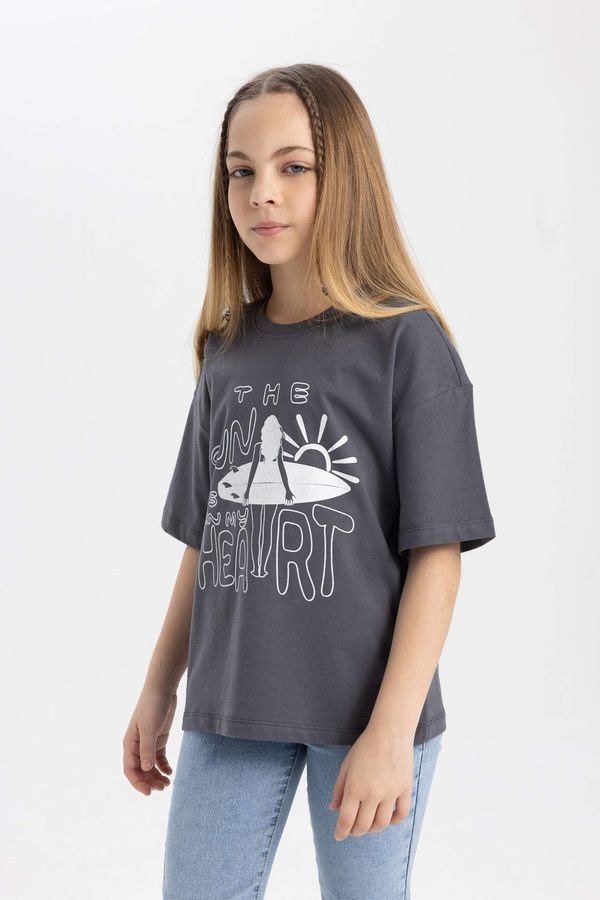 DEFACTO DEFACTO Girl Relax Fit Short Sleeve T-Shirt