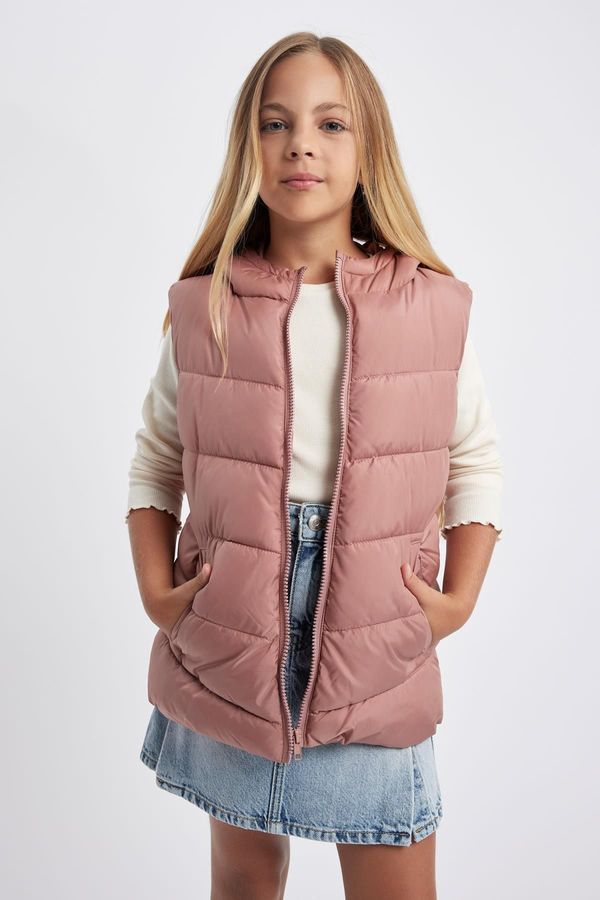 DEFACTO DEFACTO Girl Water Repellent Hooded Puffer Vest