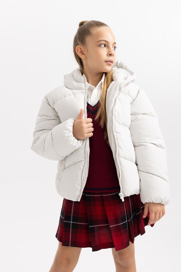 DEFACTO DEFACTO Girl&#39;s Water Repellent Hooded Coat