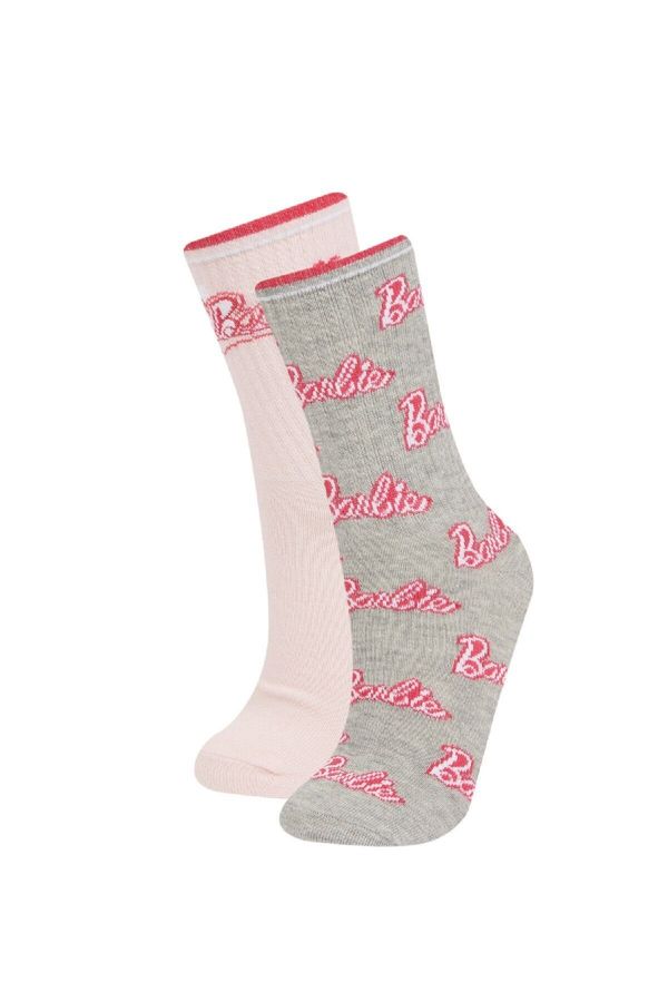 DEFACTO DEFACTO Girls' Barbie 2-Piece Cotton Long Socks