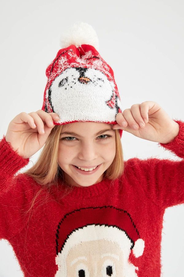 DEFACTO DEFACTO Girls' Christmas Themed Knitwear Beanie