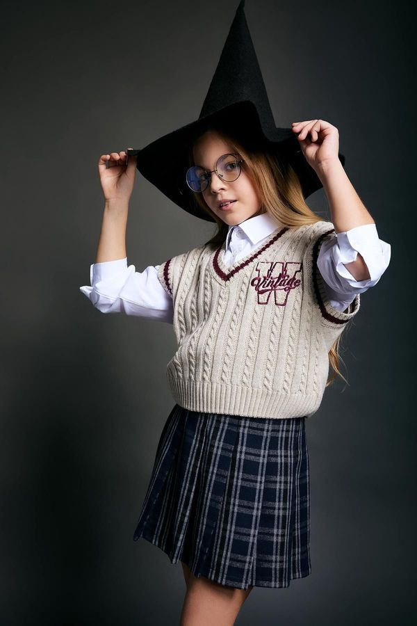 DEFACTO DEFACTO Girls College Sweater