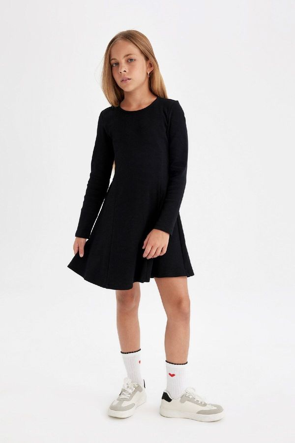 DEFACTO DEFACTO Girl's Corduroy Long Sleeve Dress