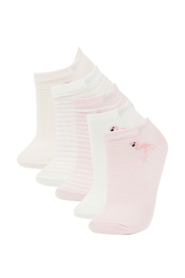 DEFACTO DEFACTO Girls' Cotton 5 Pack Short Socks