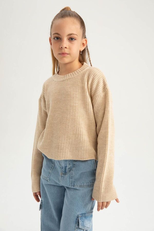 DEFACTO DEFACTO Girls Crew Neck Basic Sweater