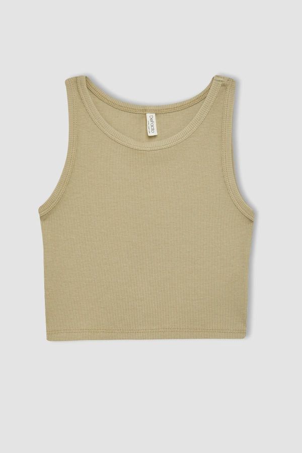 DEFACTO DEFACTO Girl's Crew Neck Basic Tank Top