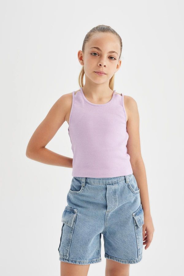 DEFACTO DEFACTO Girl's Crew Neck Basic Undershirt