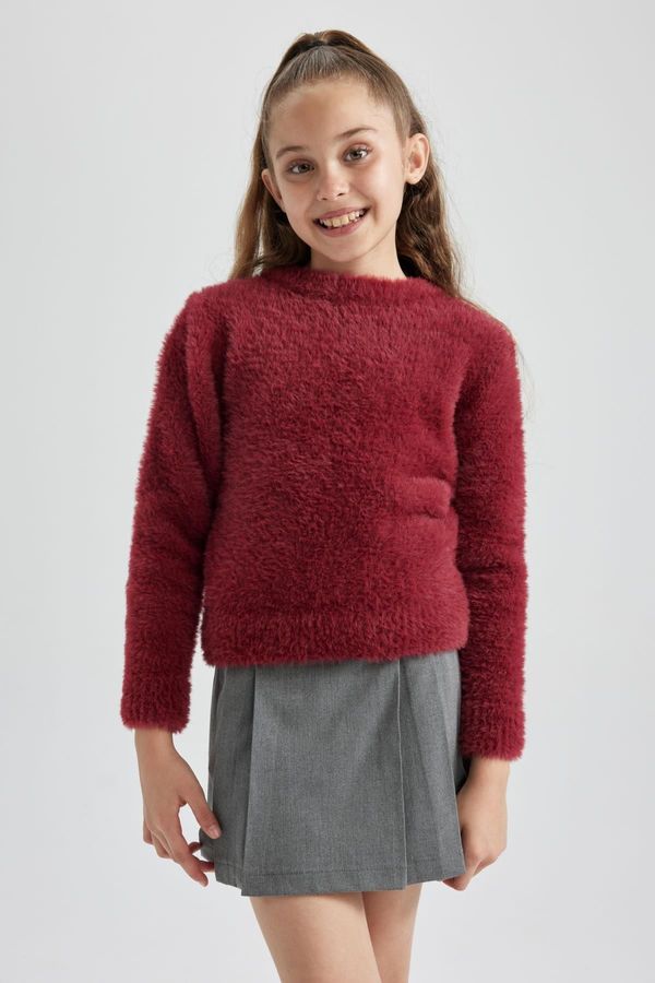 DEFACTO DEFACTO Girls Crew Neck Knitted Sweater