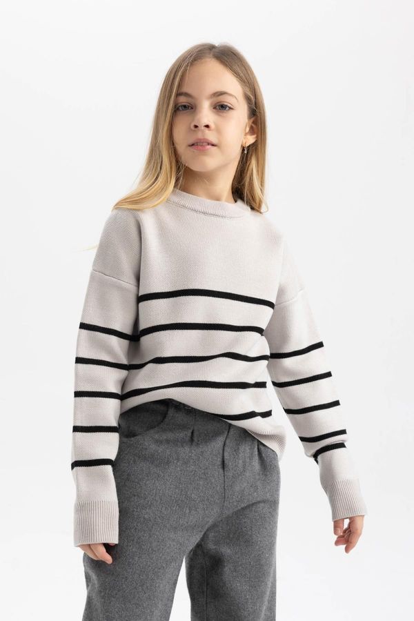 DEFACTO DEFACTO Girl's Crew Neck Knitwear Sweater