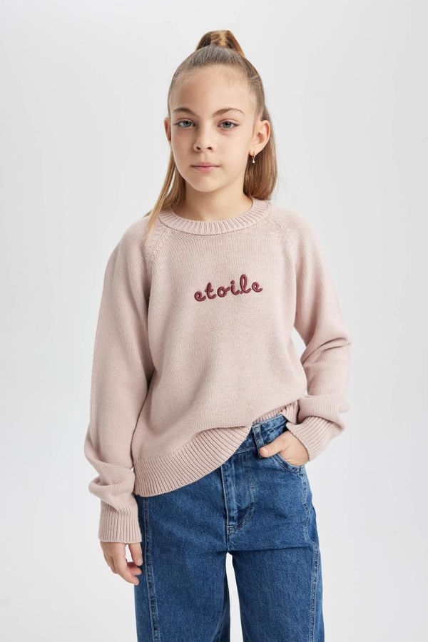 DEFACTO DEFACTO Girl's Crew Neck Printed Sweatshirt