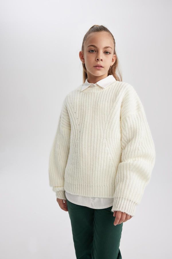 DEFACTO DEFACTO Girl's Crew Neck Sweater