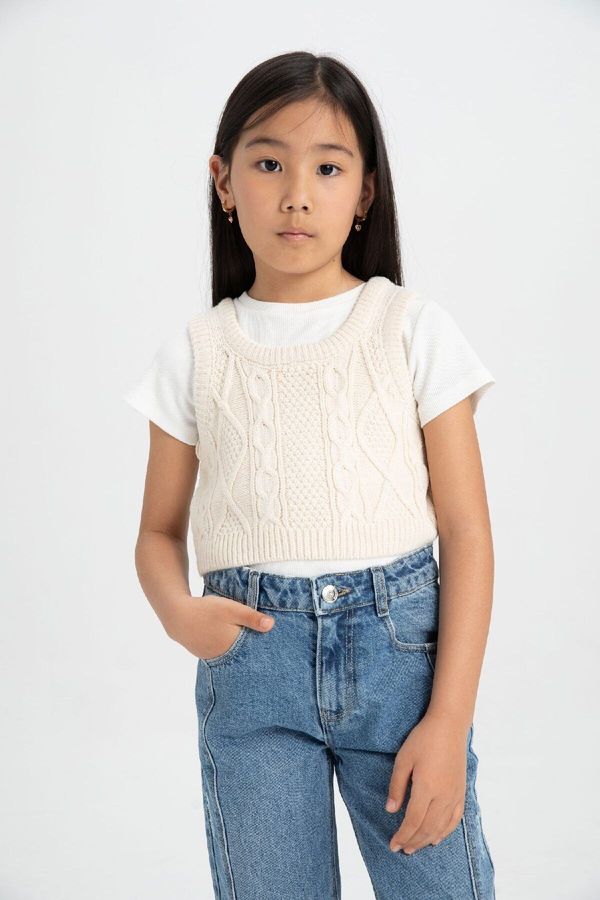 DEFACTO DEFACTO Girl's Crop Sweater