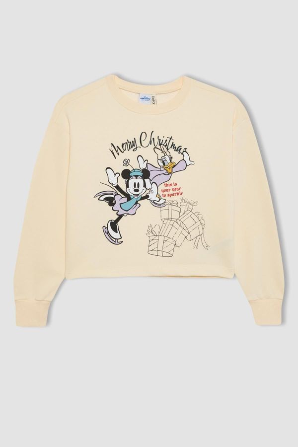 DEFACTO DEFACTO Girls Disney Mickey Mouse &friends Crew Neck Sweatshirt