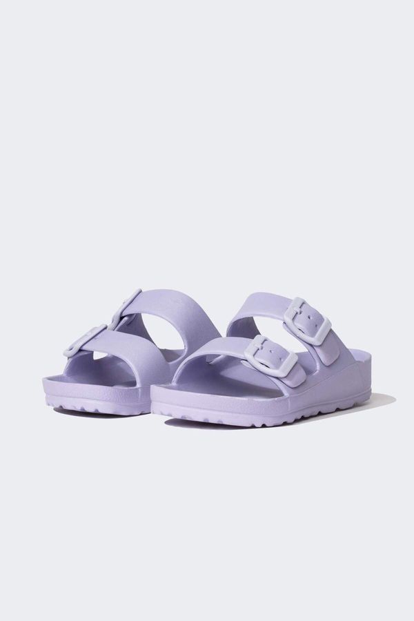 DEFACTO DEFACTO Girls Eva Double Strap Buckled Slippers