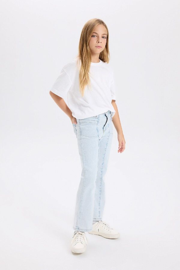 DEFACTO DEFACTO Girl's Flare Fit Bell-bottom Pocket Jeans