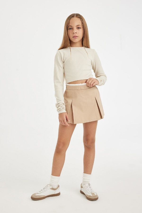 DEFACTO DEFACTO Girl's Gabardine Pleated Skirt