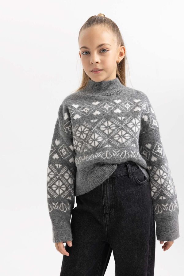 DEFACTO DEFACTO Girls New Year Themed Crew Neck Sweater