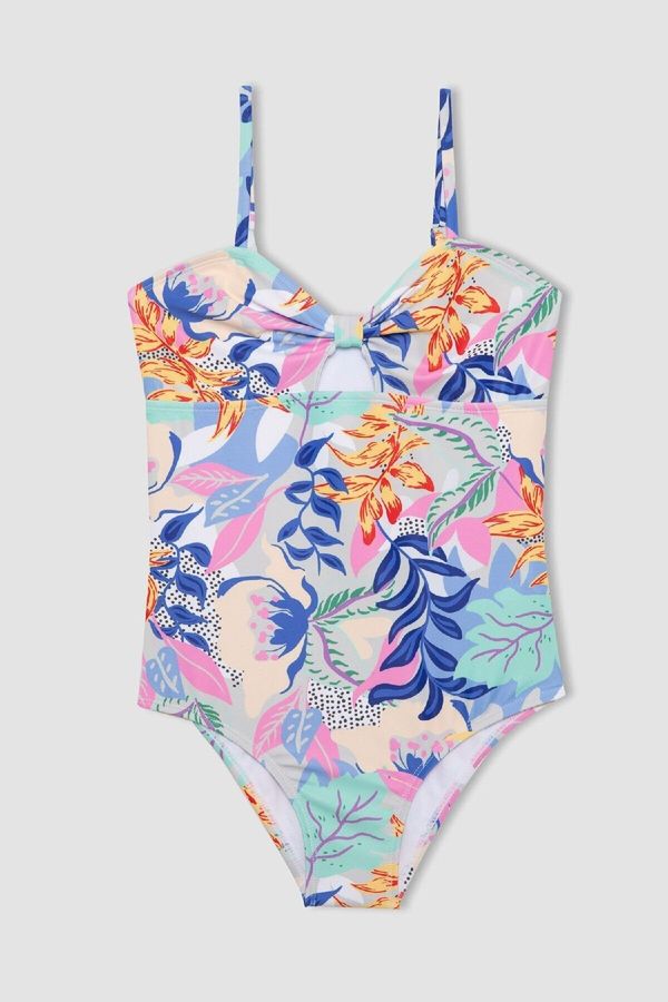 DEFACTO DEFACTO Girl's Patterned Swimsuit