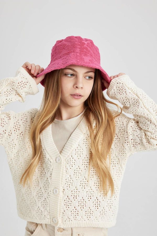 DEFACTO DEFACTO Girl's Patterned Towel Fabric Bucket Hat