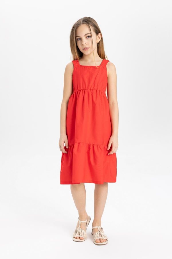 DEFACTO DEFACTO Girl's Poplin Strap Dress