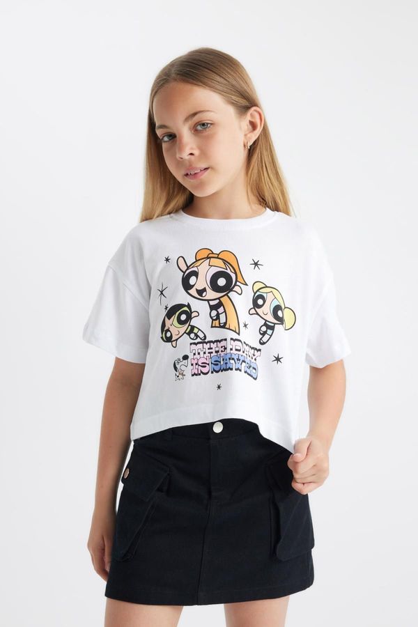 DEFACTO DEFACTO Girls Powerpuff Girls Crew Neck Short Sleeve T-Shirt