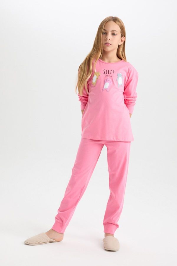 DEFACTO DEFACTO Girls Regular Fit 2-Piece Pajama Set