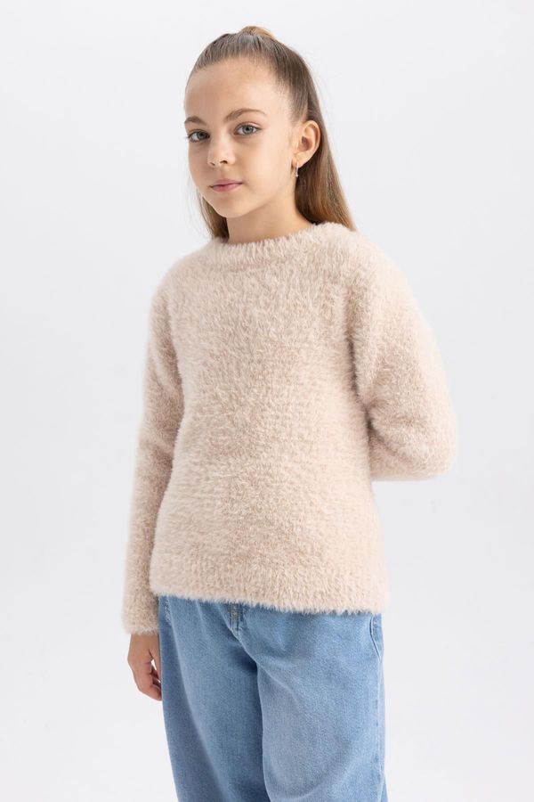 DEFACTO DEFACTO Girl's Regular Fit Crew Neck Knitwear Sweater