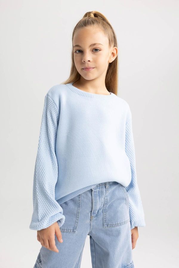 DEFACTO DEFACTO Girl's Regular Fit Crew Neck Sweater