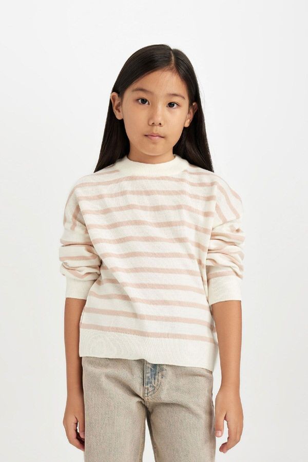 DEFACTO DEFACTO Girls Regular Fit Crew Neck Sweater