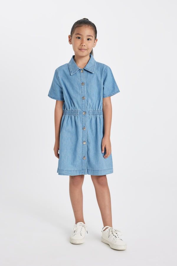 DEFACTO DEFACTO Girl's Short Sleeve Jean Dress